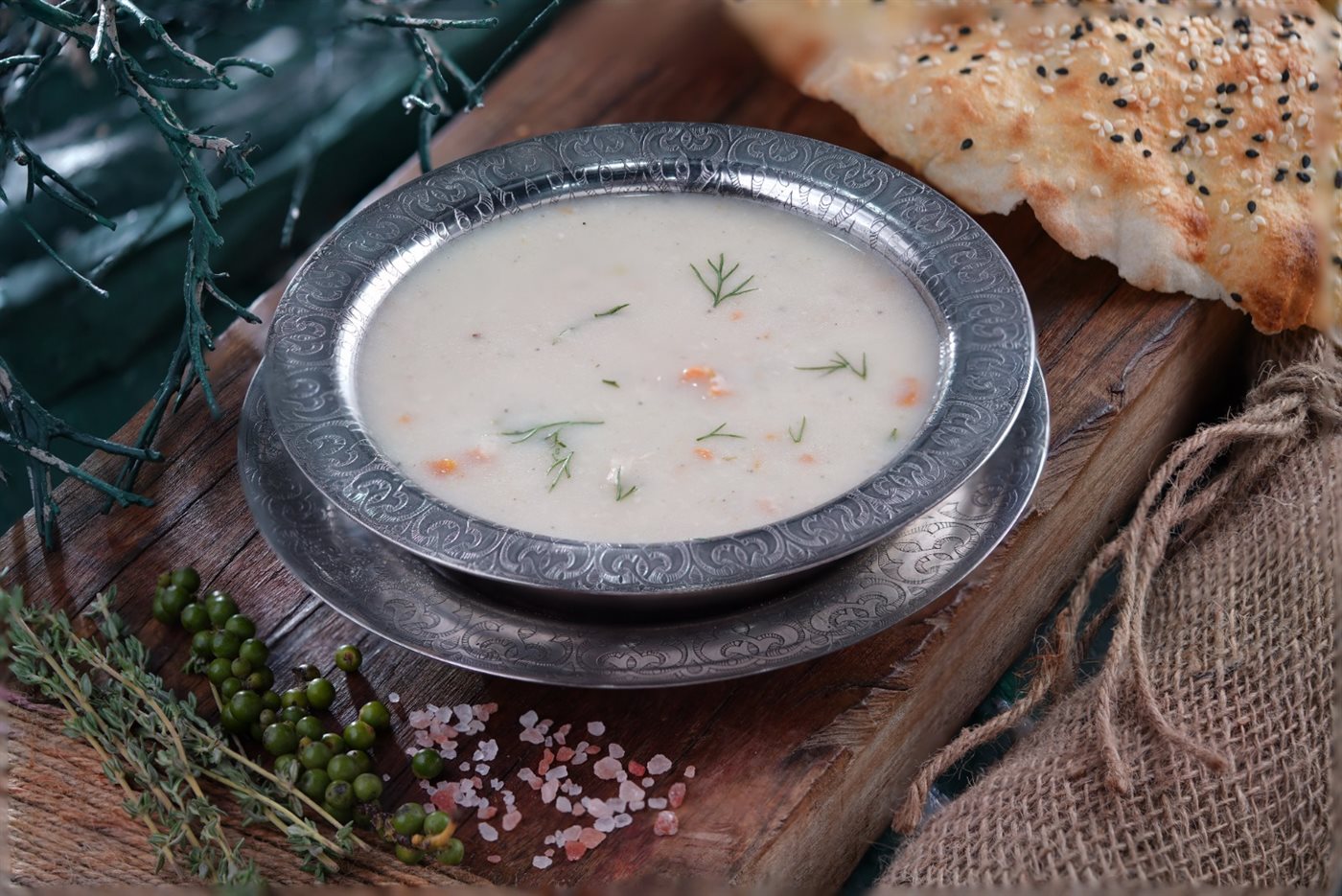 شوربة الدجاج مع الخضار